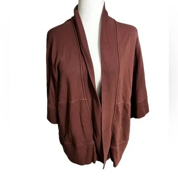 Athleta Lotus Wrap. Color dark plum extra small / small oversized pockets - Picture 9 of 13